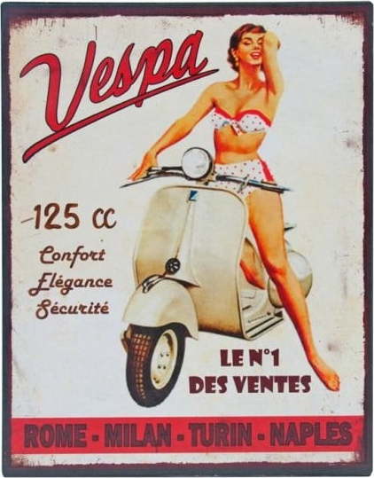 Plechová cedule Antic Line Vespa No.1