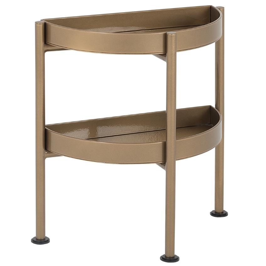 Nordic Design Zlatý kovový odkládací stolek Nollan Half 40 x 20 cm Nordic Design