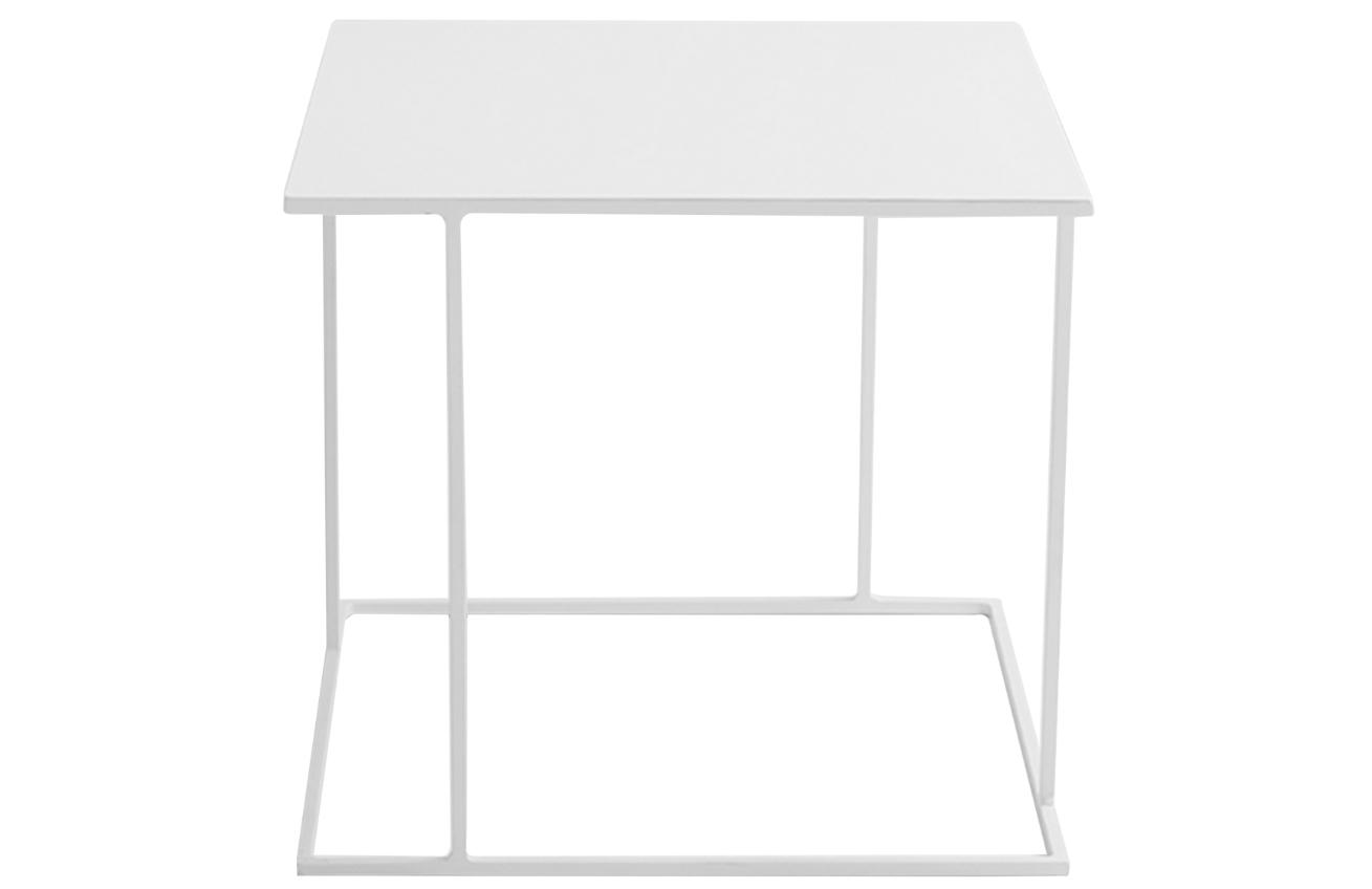 Nordic Design Bílý kovový konferenční stolek Valter 50 x 50 cm Nordic Design