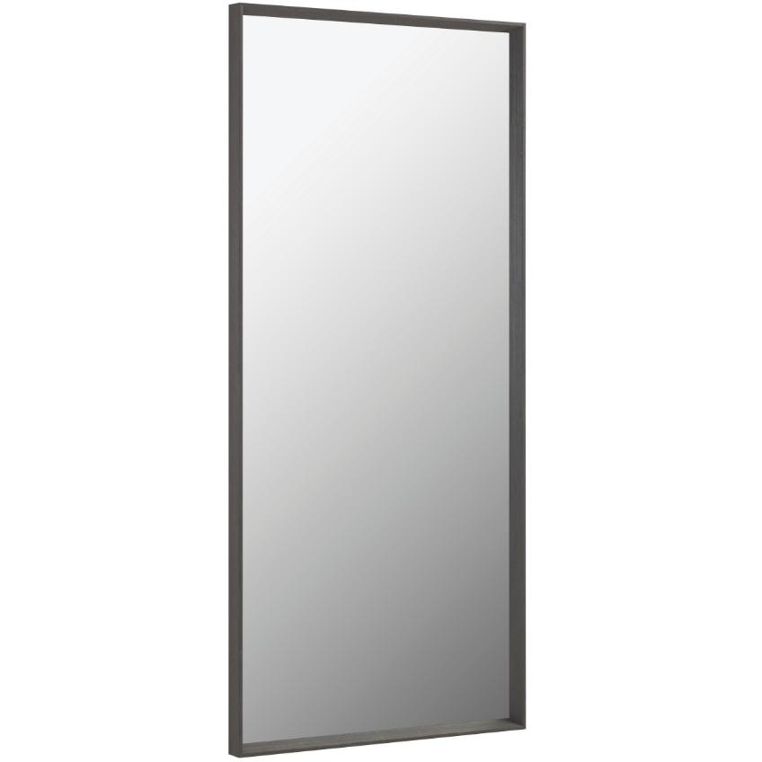 Tmavě šedé dřevěné nástěnné zrcadlo Kave Home Nerina 80 x 180 cm Kave Home