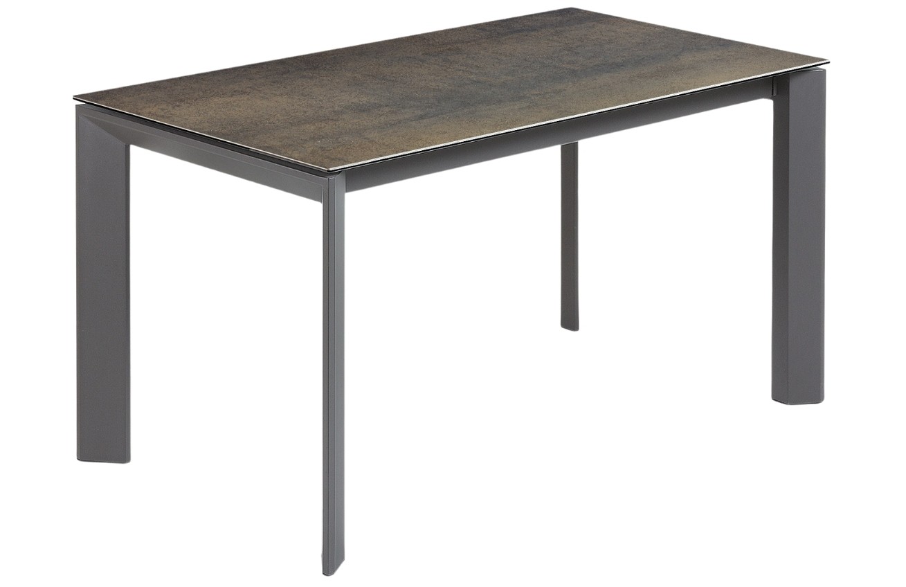 Tmavě hnědý keramický rozkládací jídelní stůl Kave Home Axis 140/200x90 cm Kave Home
