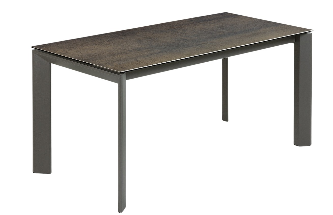 Tmavě hnědý keramický rozkládací jídelní stůl Kave Home Axis 160/220x90 cm Kave Home