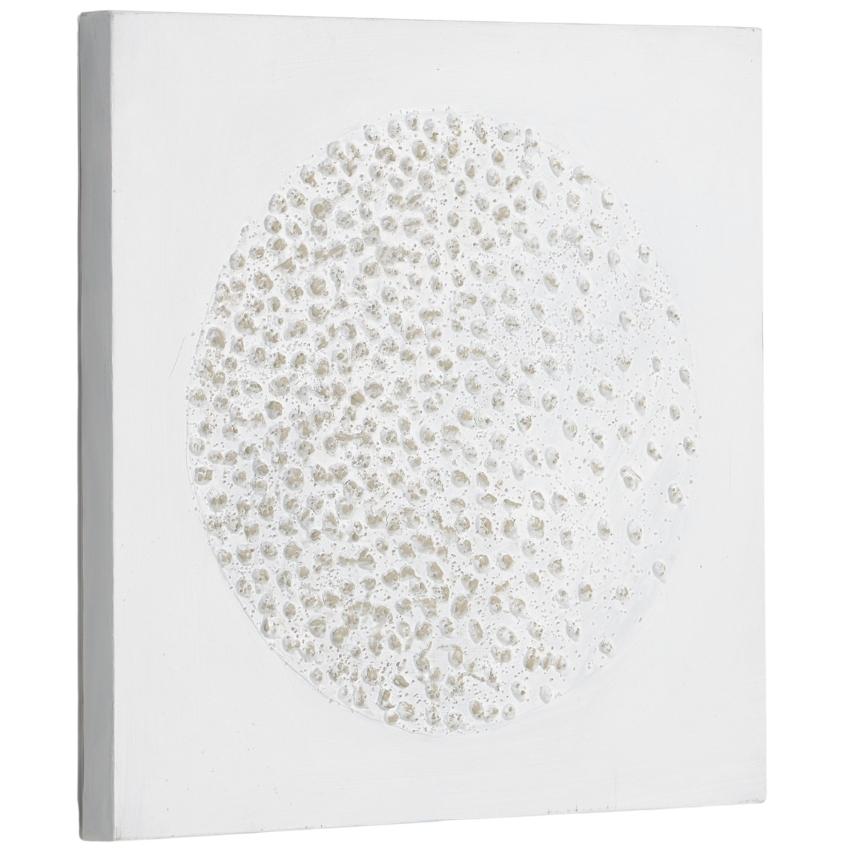 Bílý abstraktní obraz Kave Home Adys 40 x 40 cm Kave Home