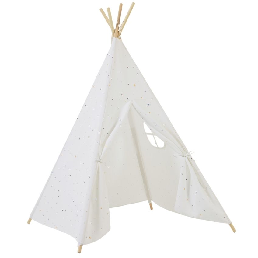 Bílý bavlněný dětský teepee stan Kave Home Miris 162 x 110 cm Kave Home