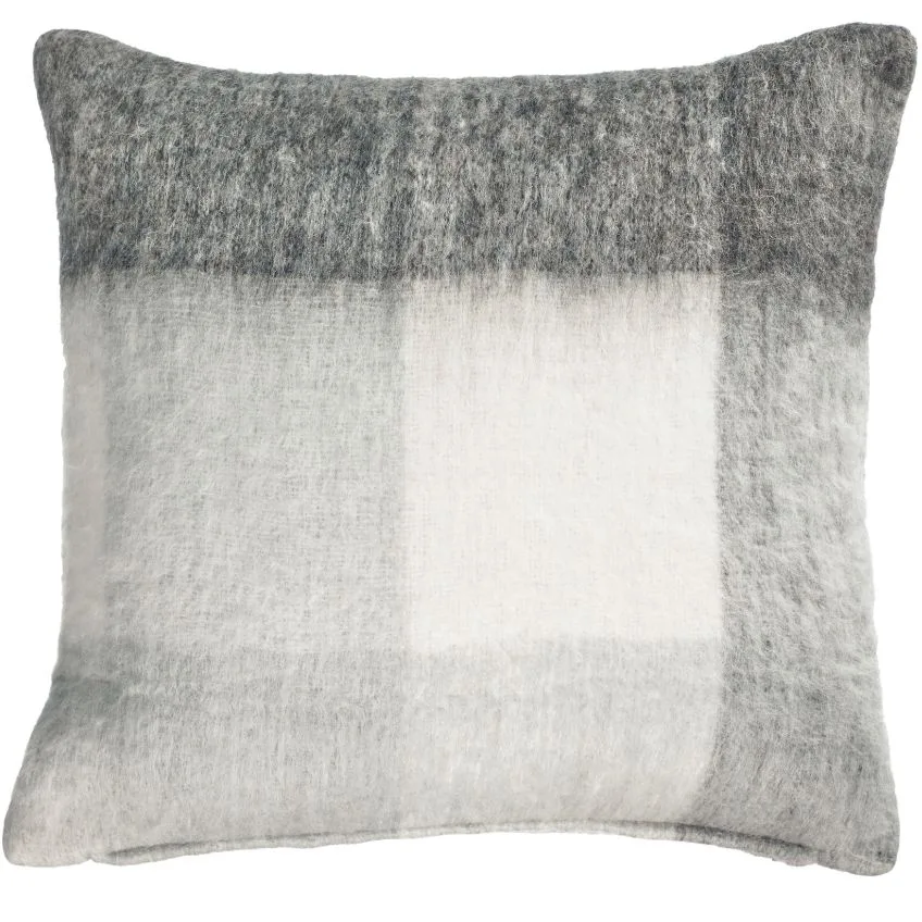 Bílo-šedý povlak na polštář Kave Home Catarina 45 x 45 cm