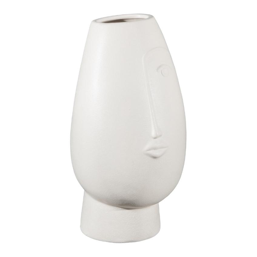Hoorns Bílá keramická váza Havilah 29 cm Hoorns