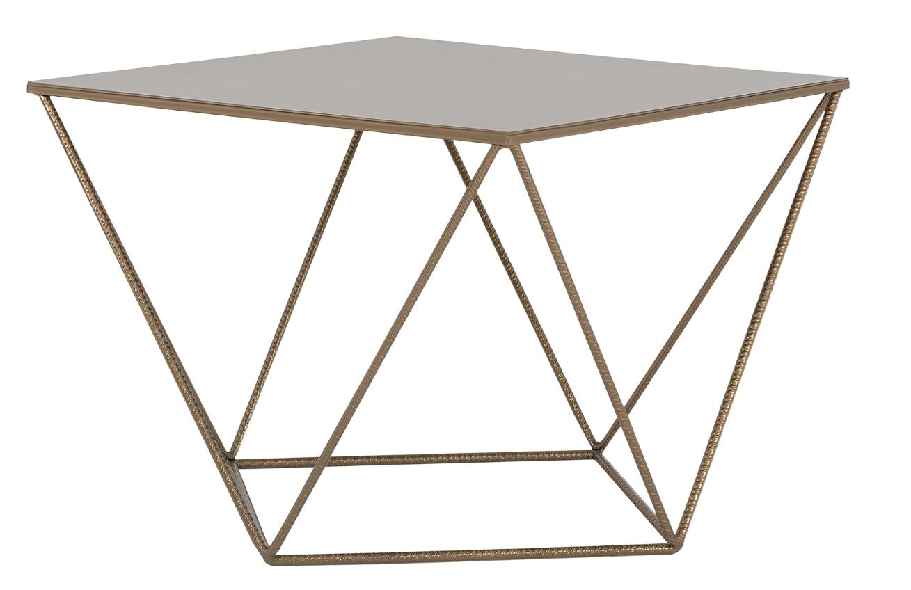 Nordic Design Zlatý kovový konferenční stolek Deryl 60 x 60 cm Nordic Design