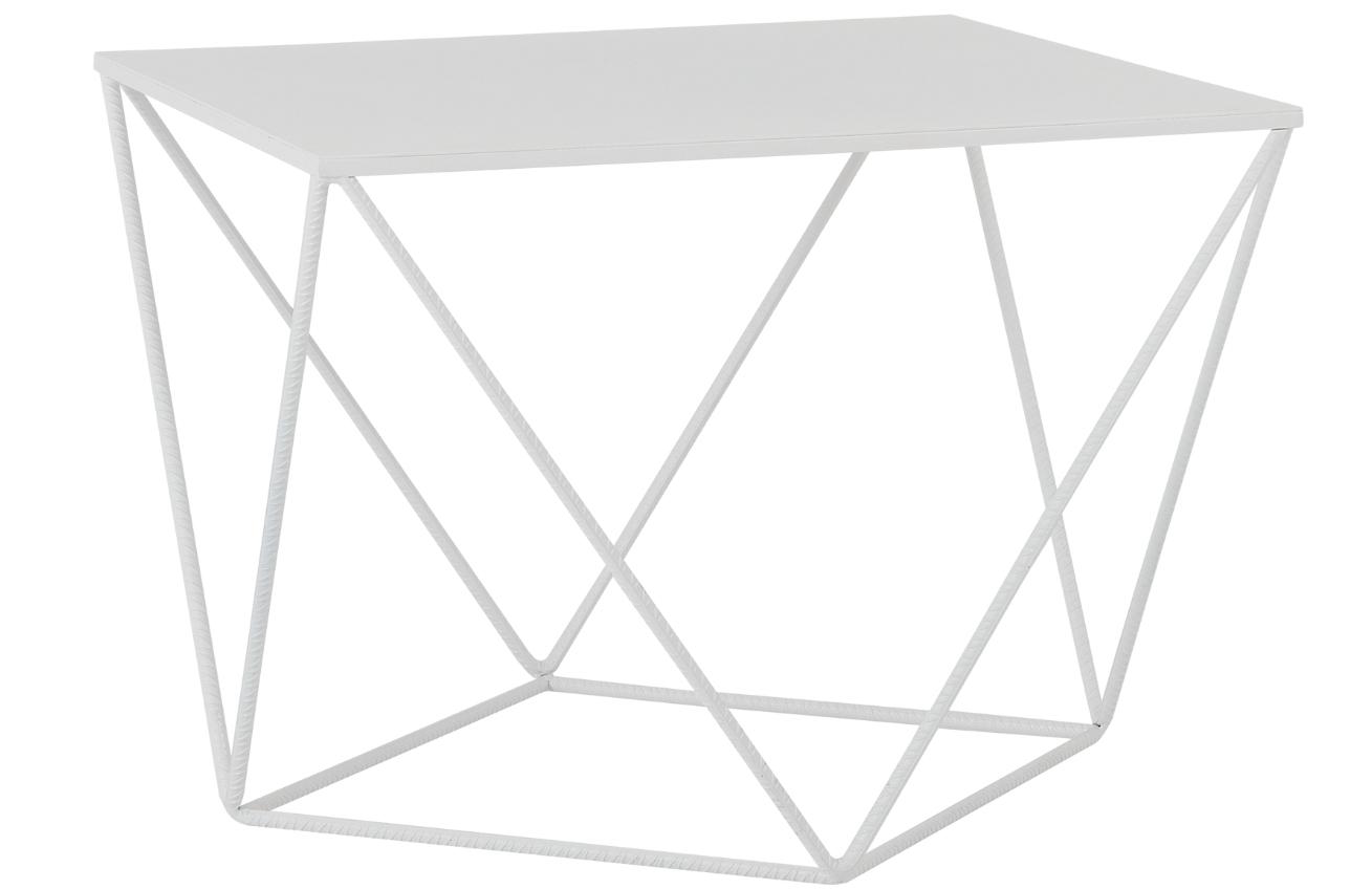Nordic Design Bílý kovový konferenční stolek Deryl 60 x 60 cm Nordic Design