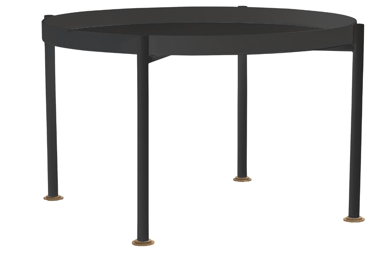 Nordic Design Černý kovový konferenční stolek Nollan 80 cm Nordic Design