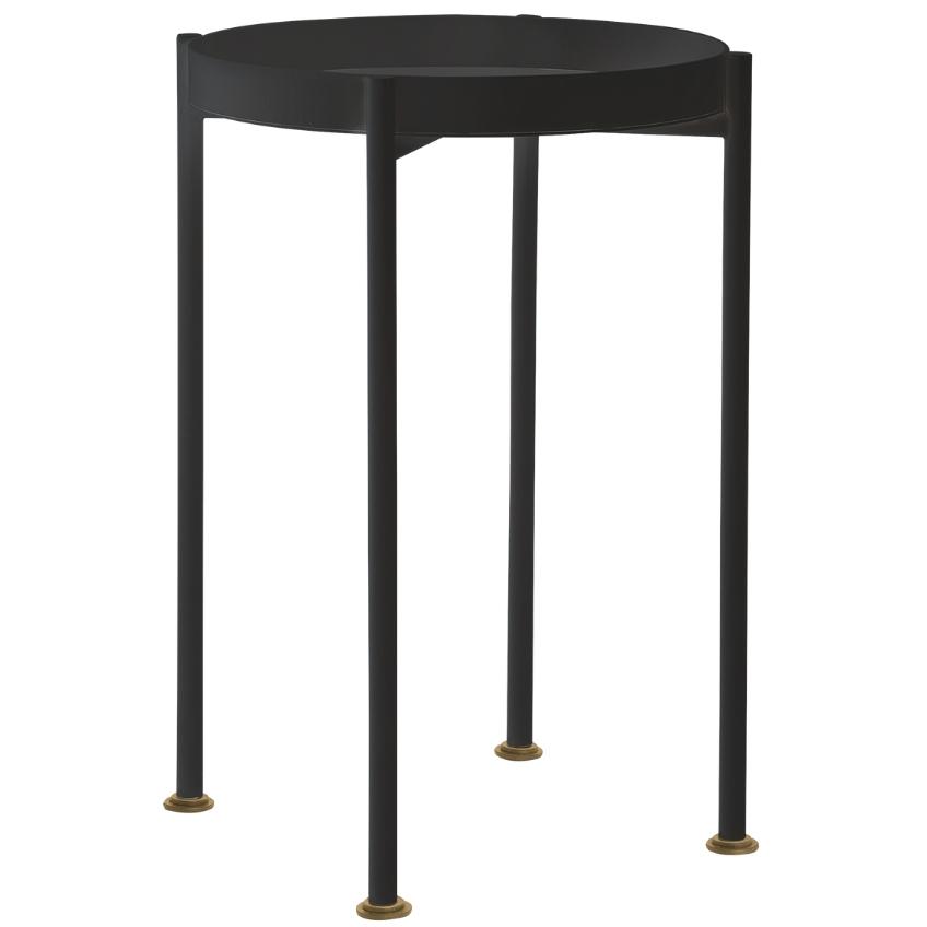 Nordic Design Černý kovový odkládací stolek Nollan 40 cm Nordic Design