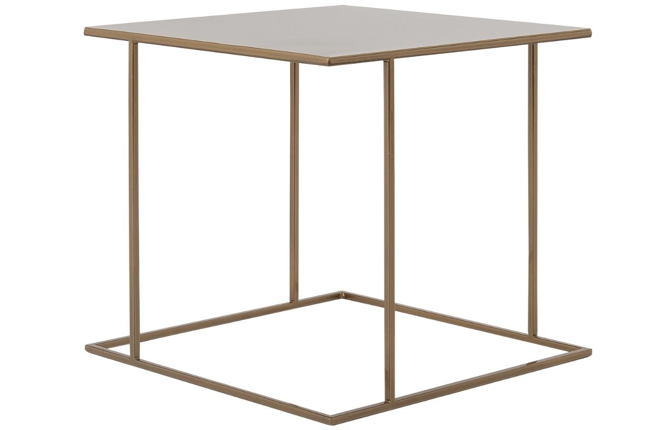Nordic Design Zlatý kovový konferenční stolek Valter 50 x 50 cm Nordic Design