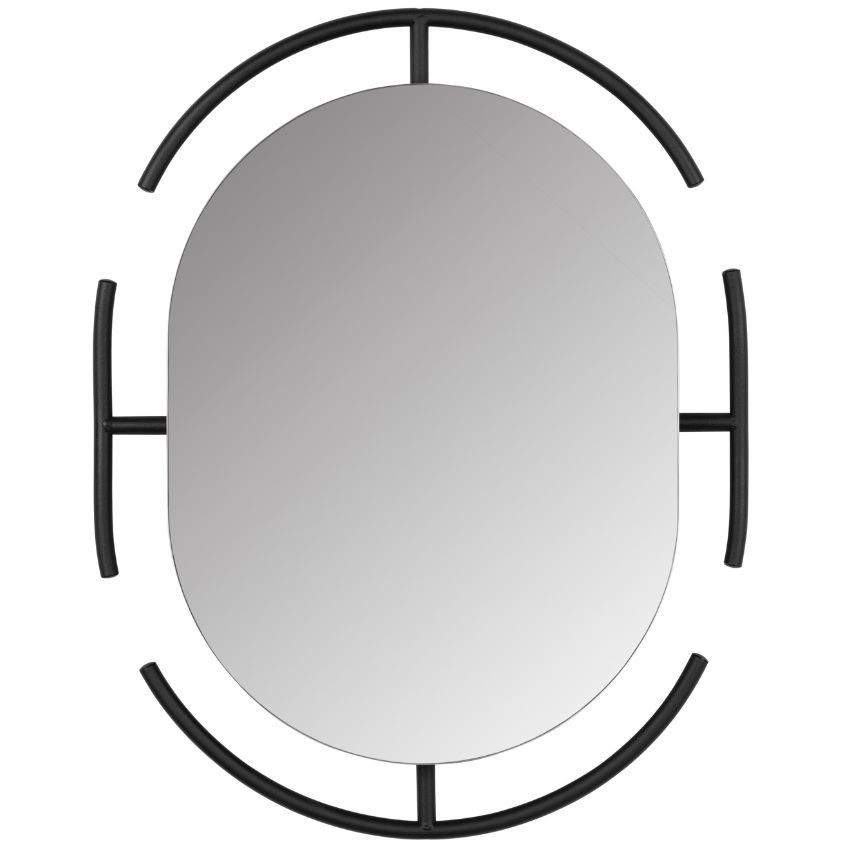 Černé kovové zrcadlo ZUIVER EMMA 70 x 56 cm Zuiver