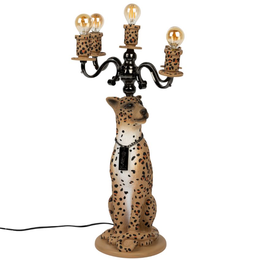 Hnědá stolní lampa Bold Monkey Proudly Crowned Panther 62 cm Bold Monkey