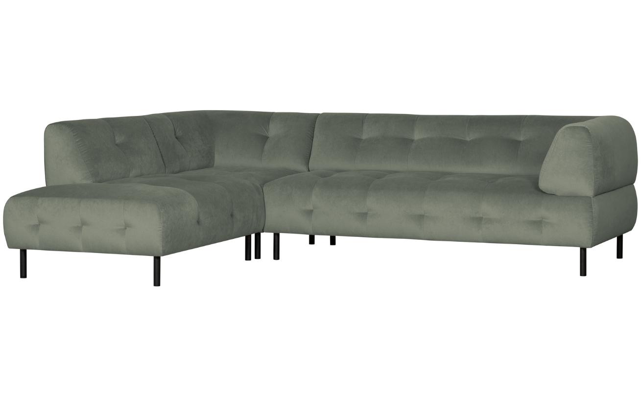 Hoorns Zelená sametová rohová pohovka Doyle 267 cm