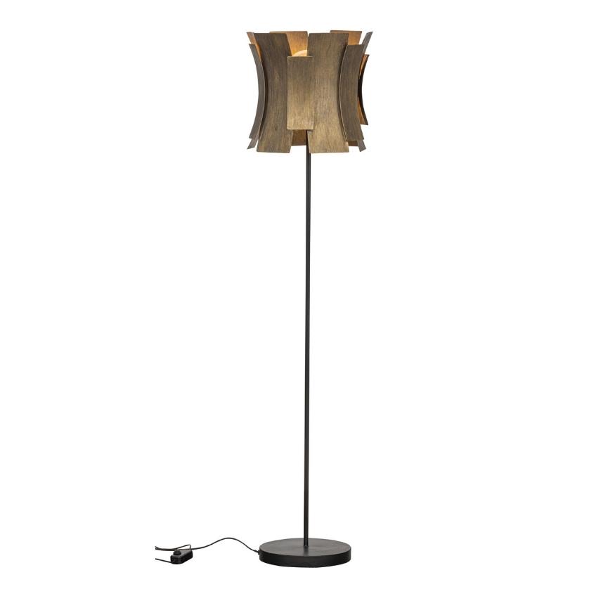 Hoorns Mosazná kovová stojací lampa Jermaine 144 cm Hoorns
