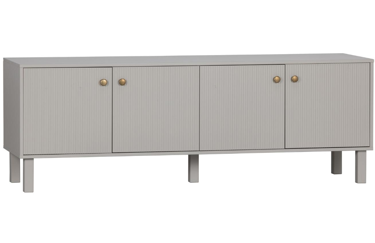 Hoorns Šedý borovicový TV stolek Flo 160 x 46 cm Hoorns