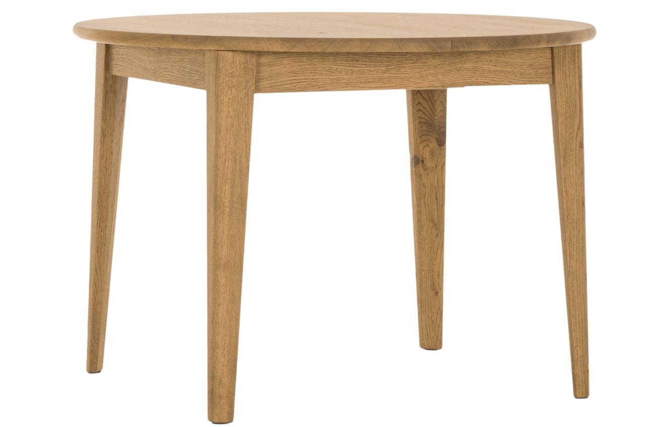 Masivní dubový kulatý rozkládací jídelní stůl Cioata Atlas 110/150 cm Cioata