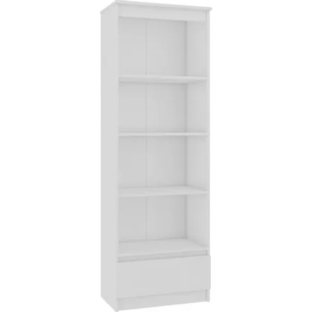 Regál R 60cm CLP 1 zásuvka 4 poličky bílá