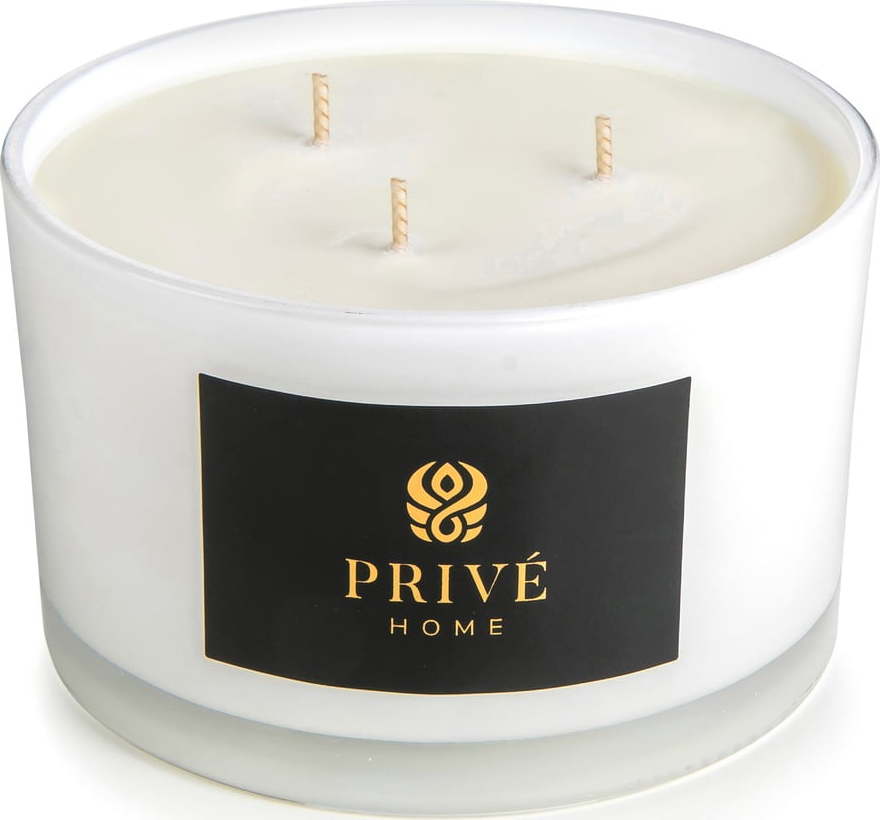 Bílá vonná svíčka Privé Home Lemon Verbena