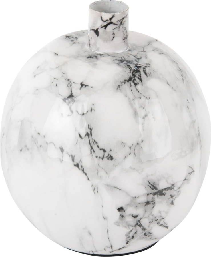 Bílo-černý železný svícen PT LIVING Marble