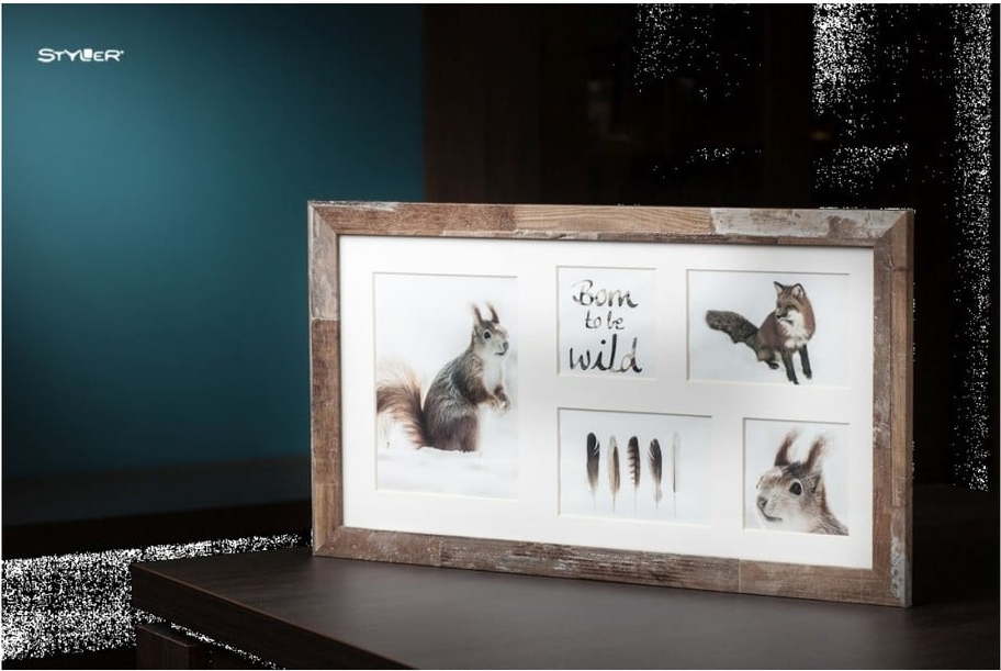 Hnědý rámeček na 5 fotografií Styler Bergen