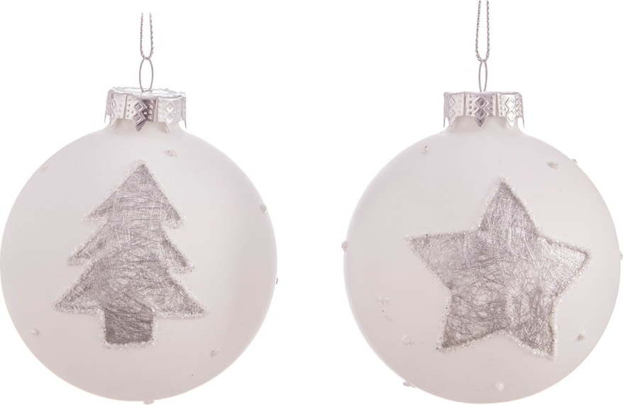 Skleněné vánoční ozdoby v sadě 2 ks Unimasa Unimasa