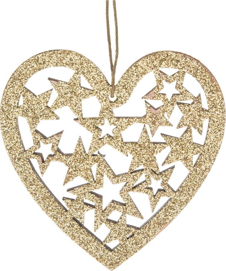 Závěsná dřevěná dekorace ve tvaru srdce Dakls Dakls