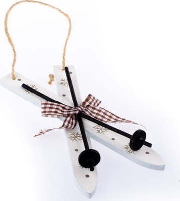 Závěsná vánoční dekorace ve tvaru lyží Dakls Lewis Dakls