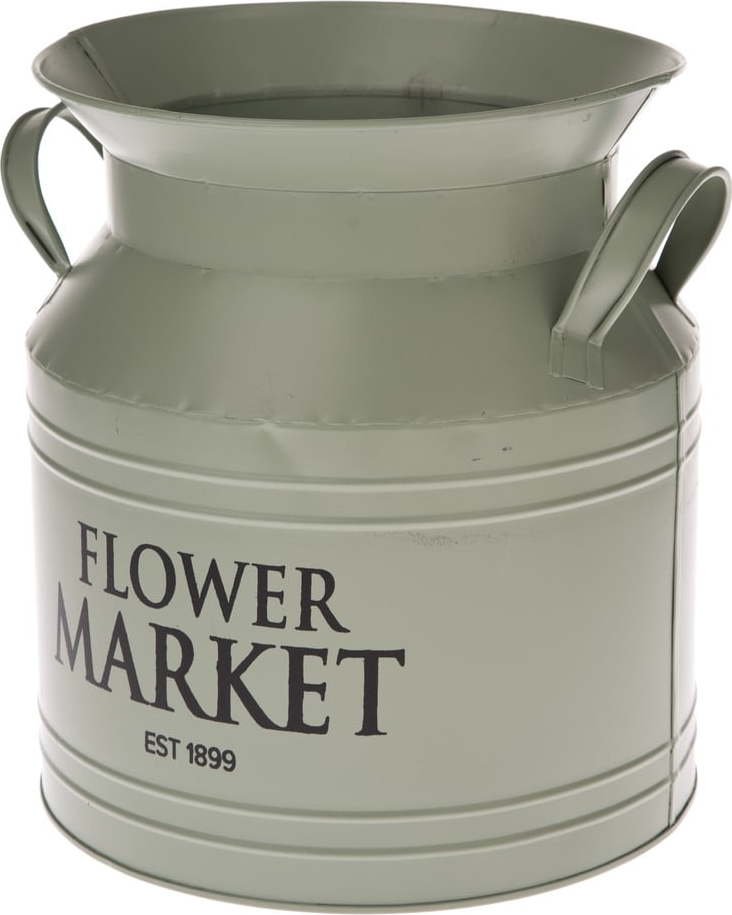 Zelený kovový květináč Dakls Flower Market