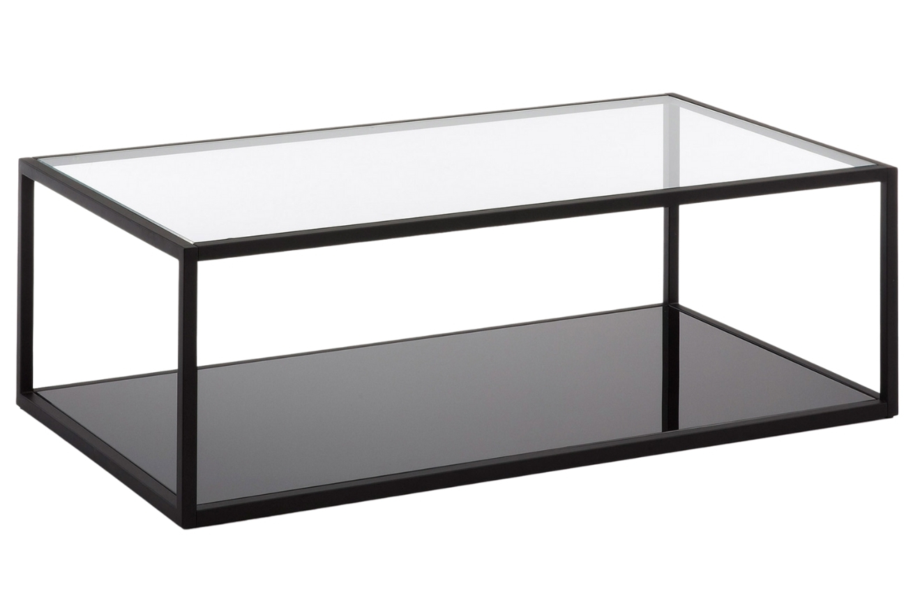 Černý skleněný konferenční stolek Kave Home Blackhill 110 x 60 cm Kave Home