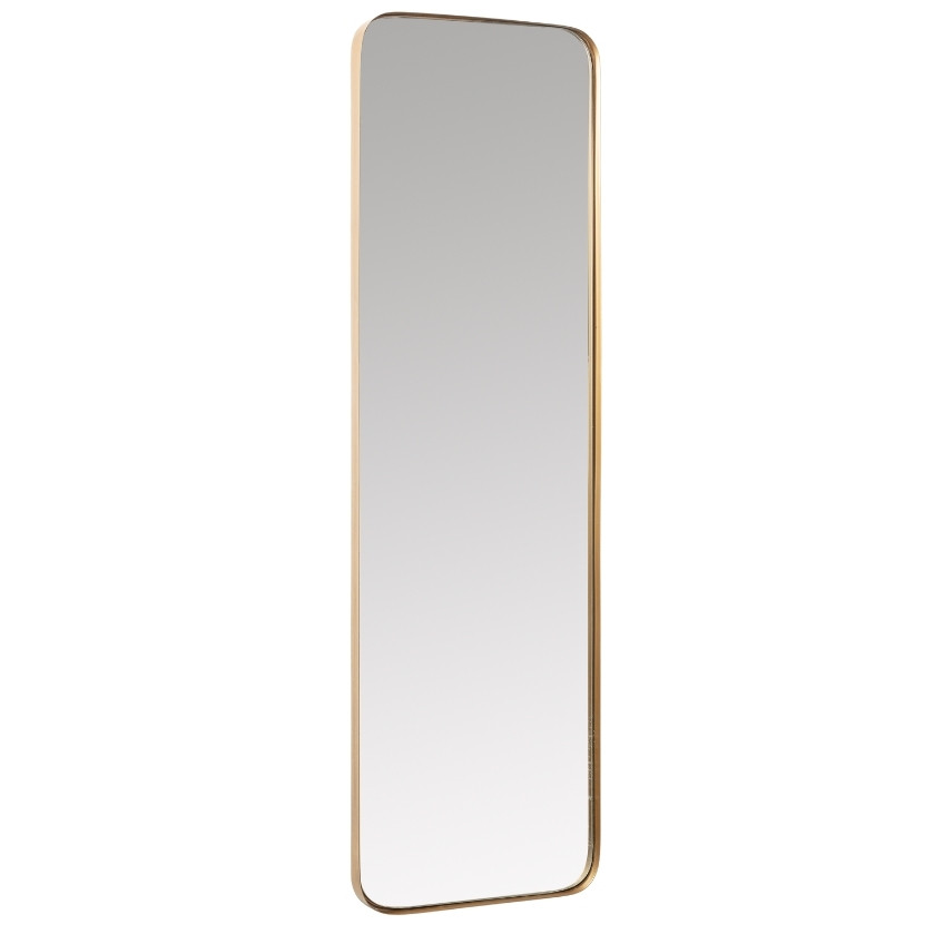Zlaté kovové závěsné zrcadlo Kave Home Marco 100 x 30 cm Kave Home