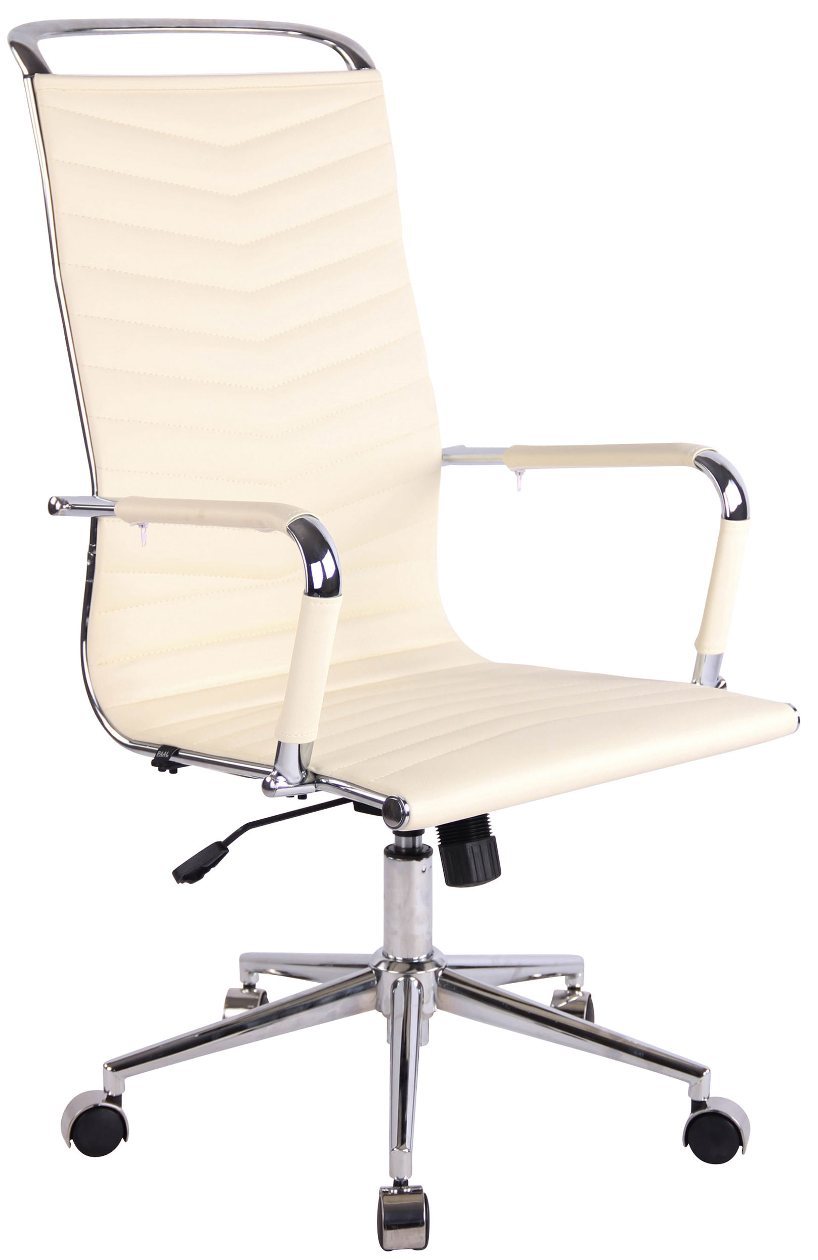 DMQ Krémově bílá prošívaná kancelářská židle Lexus DMQ