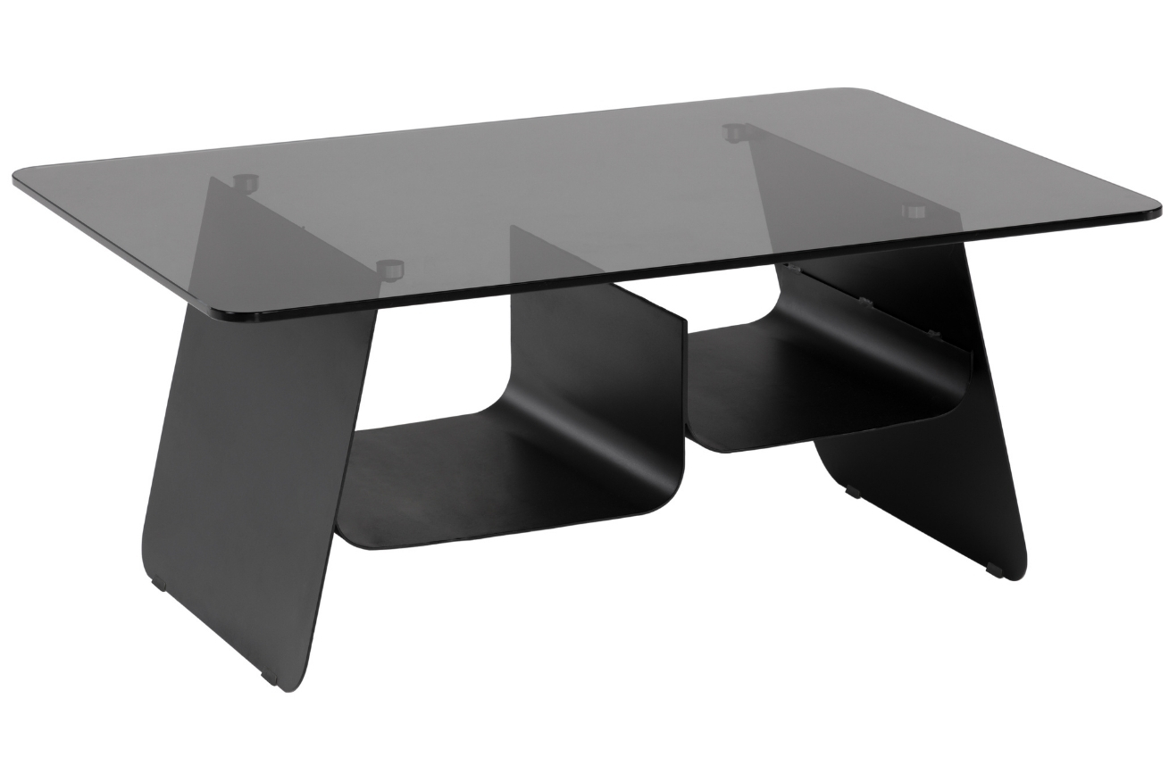 Černý skleněný konferenční stolek Kave Home Oseye 94 x 64 cm Kave Home