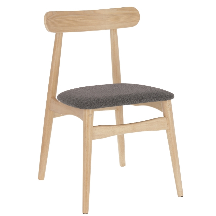 Dřevěná jídelní židle Kave Home Name s šedým sedákem Kave Home