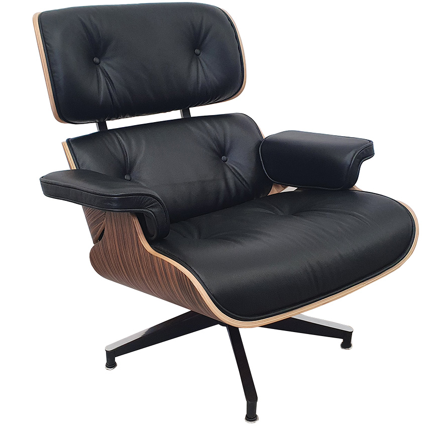 Culty Černé kožené křeslo v ebenovém provedení Lounge chair Culty