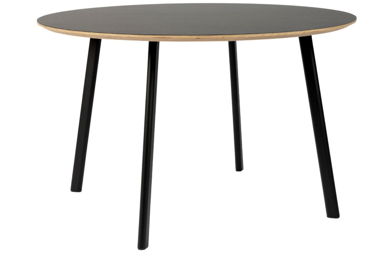 Černý kulatý  jídelní stůl Banne Oval 120 cm Banne