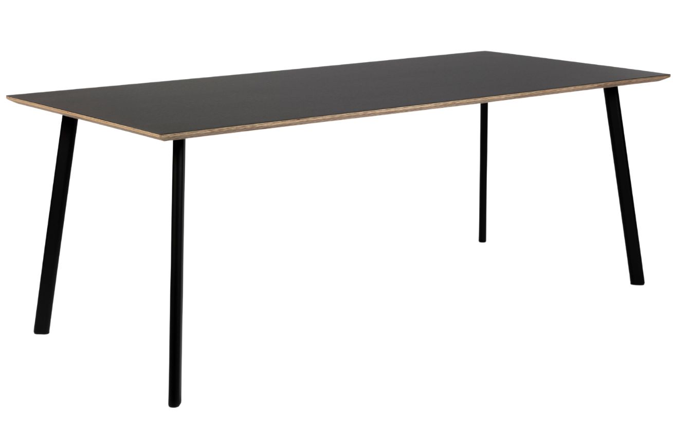 Černý obdélníkový jídelní stůl Banne Oval 230 x 100 cm Banne