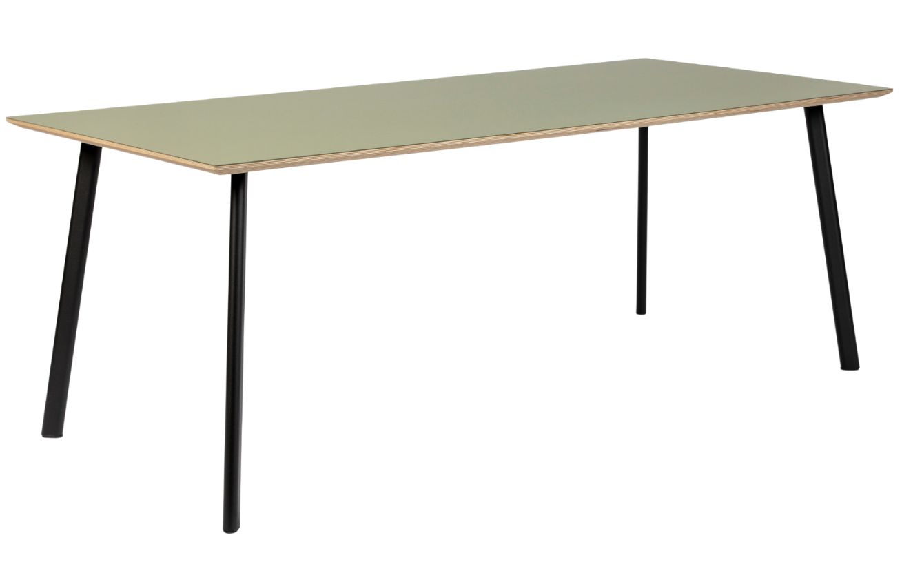 Zelený obdélníkový jídelní stůl Banne Oval 230 x 100 cm Banne