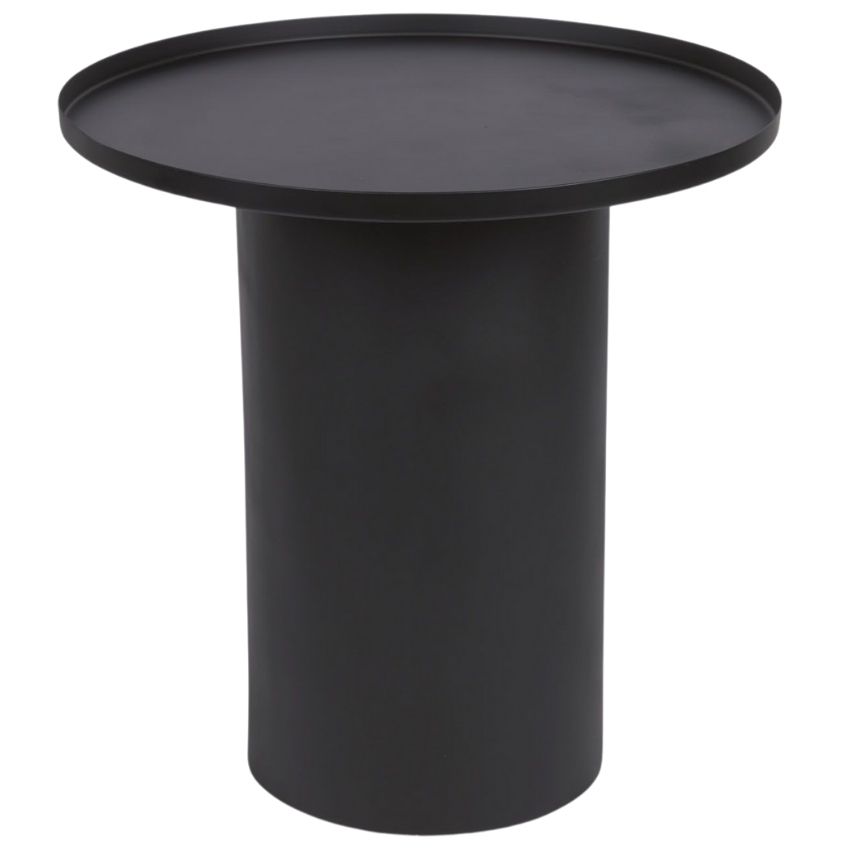 Černý kovový odkládací stolek Kave Home Fleksa Ø 45 cm Kave Home