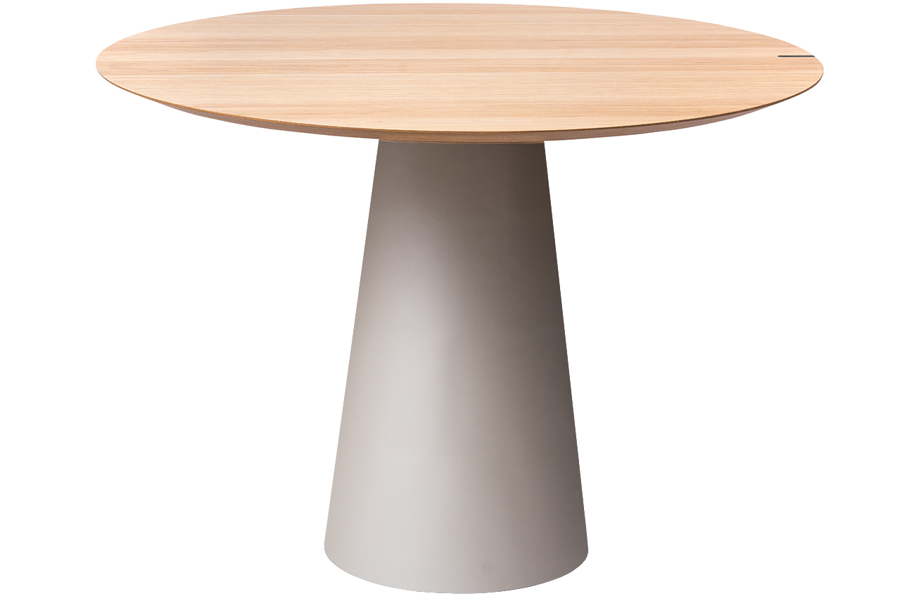 Dubový jídelní stůl Marco Barotti Tivoli 110 cm s matnou stříbrnou podnoží Marco Barotti
