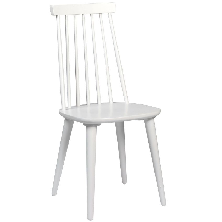 Bílá dřevěná jídelní židle ROWICO LOTTA Rowico