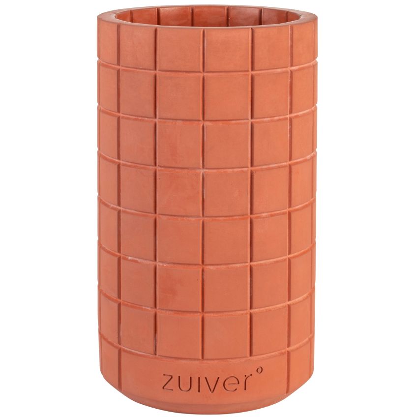 Terakotově červená betonová váza ZUIVER FAJEN 26 cm Zuiver