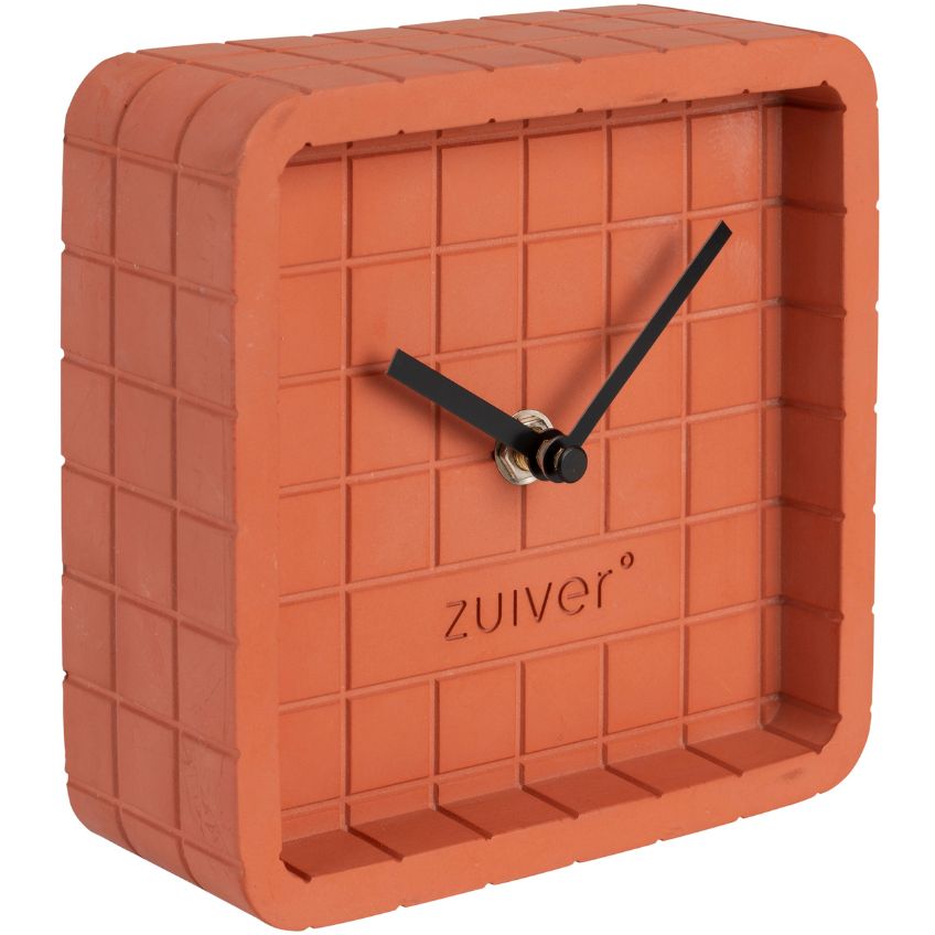 Terakotově červené betonové stolní hodiny ZUIVER CUTE Zuiver