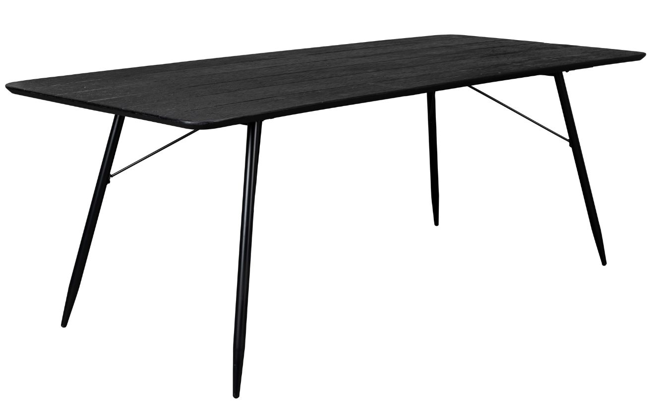 Černý dřevěný jídelní stůl DUTCHBONE Roger 200 x 90 cm Dutchbone