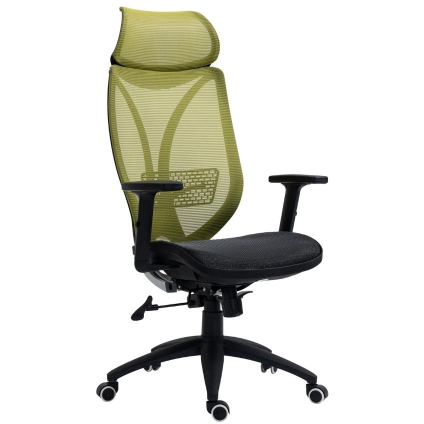 DMQ Zelená látková kancelářská židle Linda DMQ