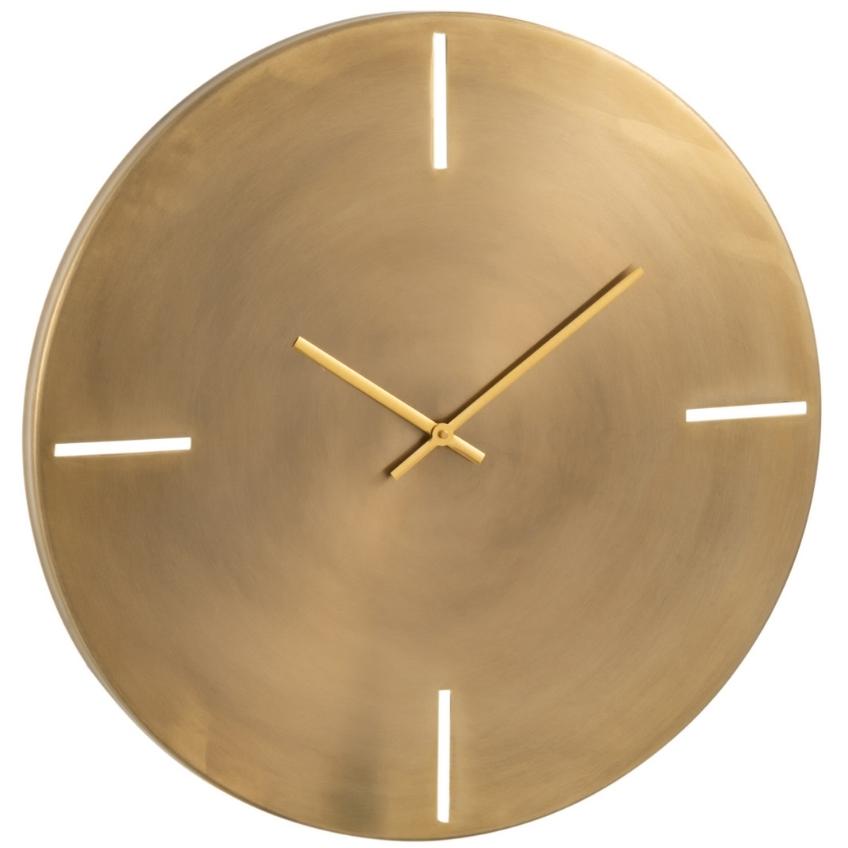 Zlaté kovové nástěnné hodiny J-Line Haora S J-line
