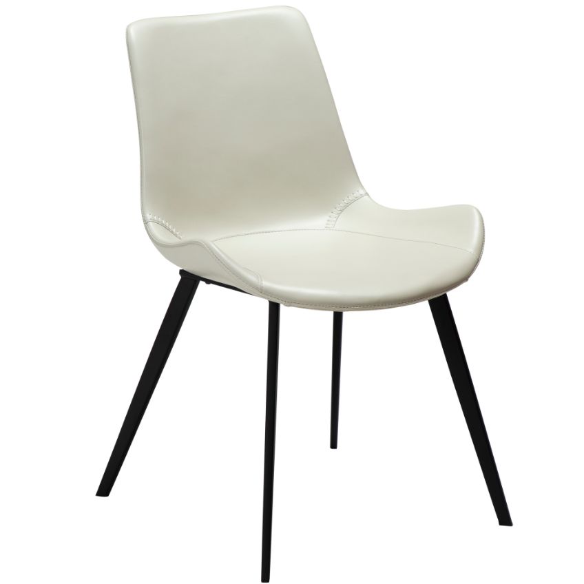 ​​​​​Dan-Form Krémově bílá koženková jídelní židle DAN-FORM Hype ​​​​​Dan-Form