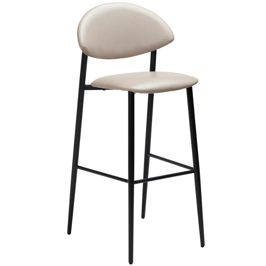 ​​​​​Dan-Form Světle šedá koženková barová židle DAN-FORM Tush 81 cm ​​​​​Dan-Form