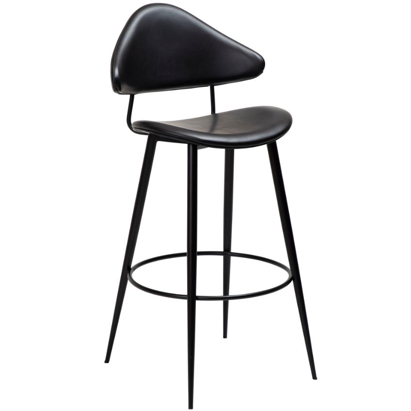 ​​​​​Dan-Form Černá koženková barová židle DAN-FORM Napoleon 76 cm ​​​​​Dan-Form