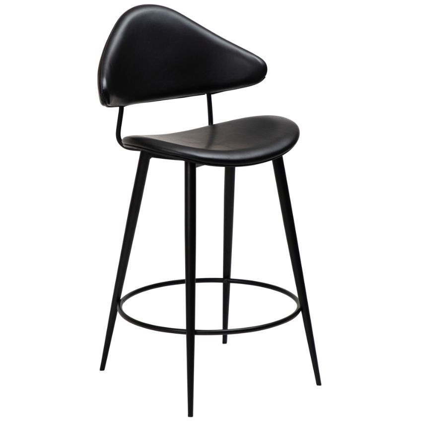 ​​​​​Dan-Form Černá koženková barová židle DAN-FORM Napoleon 67 cm ​​​​​Dan-Form